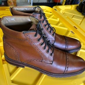 Florsheim Men's Estabrook Cap Toe Boot Cognac Milled 10.5 D US D (M)